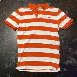 Hollister striped polo, short sleeve, Mens L